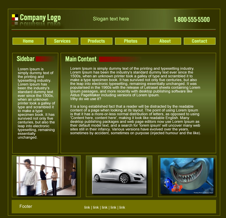 Concept site by Aero Web Design